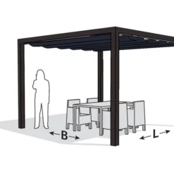 Nesling Aluminium Pergola Optiva Coolfit 319 X 319 Antraciet