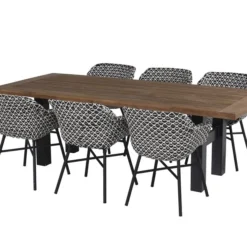 Hartman Tuinset Delphine Black-white Met Yasmani Tafel 240