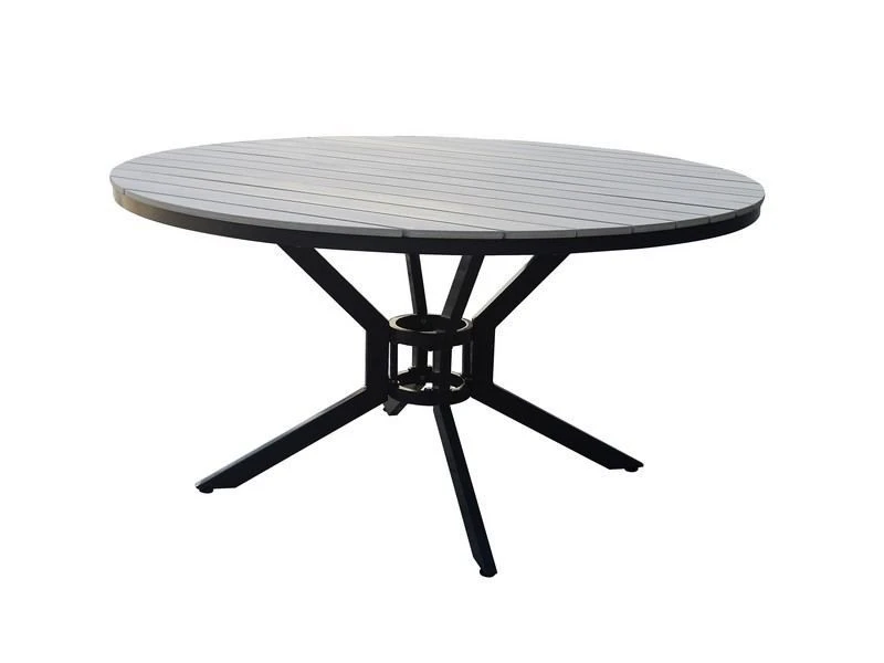 Sensline Jersey Tuintafel Rond 140 Polywood Antraciet