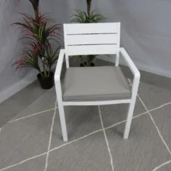 Te Velde Tuinmeubelen Barolo Aluminium Tuinstoel Wit