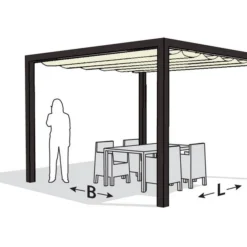 Nesling Aluminium Pergola Optiva Coolfit 319 X 319 Gebroken Wit