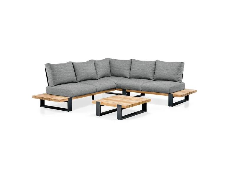 Suns Nardo Platform Lounge Set Alu Teak 3 Delig - Image 2