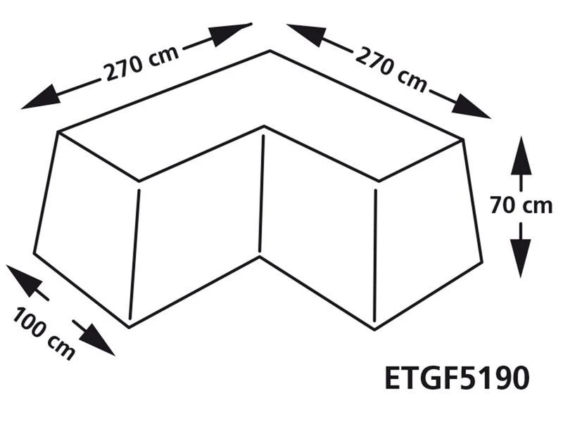 Eurotrail Hoes Voor Lounge Bank L 270 - 270 - Image 2