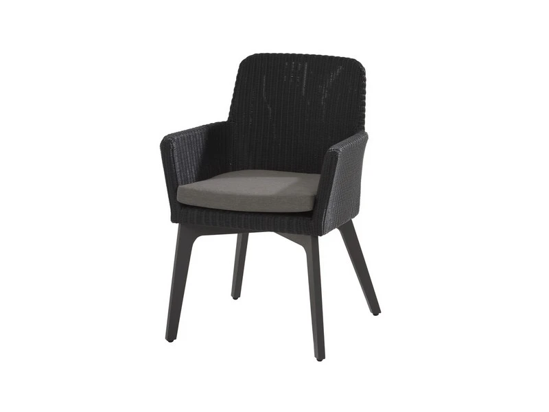 4SeasonsOutdoor Dining Tuinstoel Lisboa Antraciet Met Alu Frame