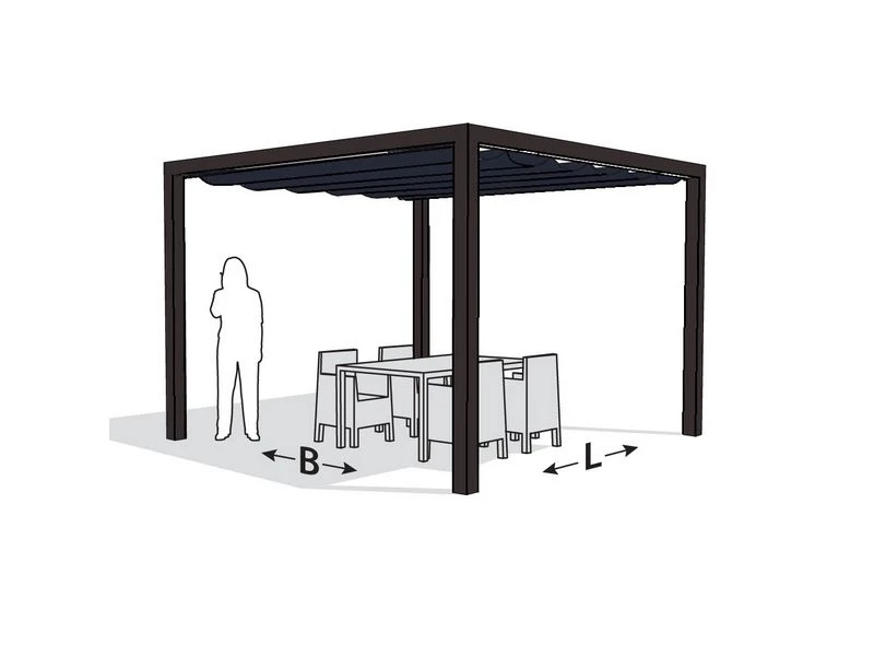 Nesling Aluminium Pergola Optiva Coolfit 402 X 402 Antraciet