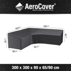 Platinum Aerocover Loungesethoes Hoekset Trapeze 300x300x90xH65/90
