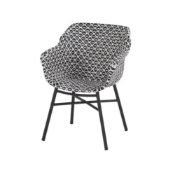Hartman Tuinstoel Delphine Zwart-wit